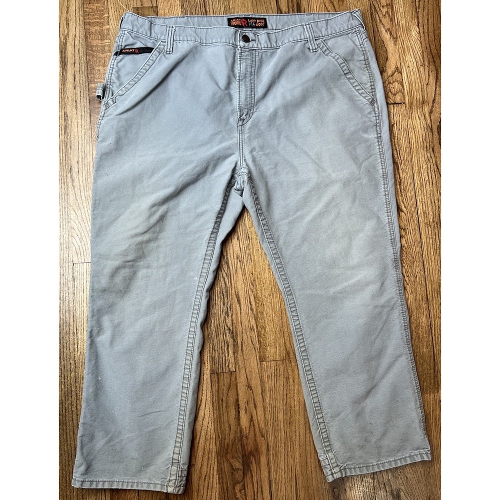 Ariat Jeans M4 FR Relaxed Boot Gray Flame Resistant Work Denim Men's 44x30